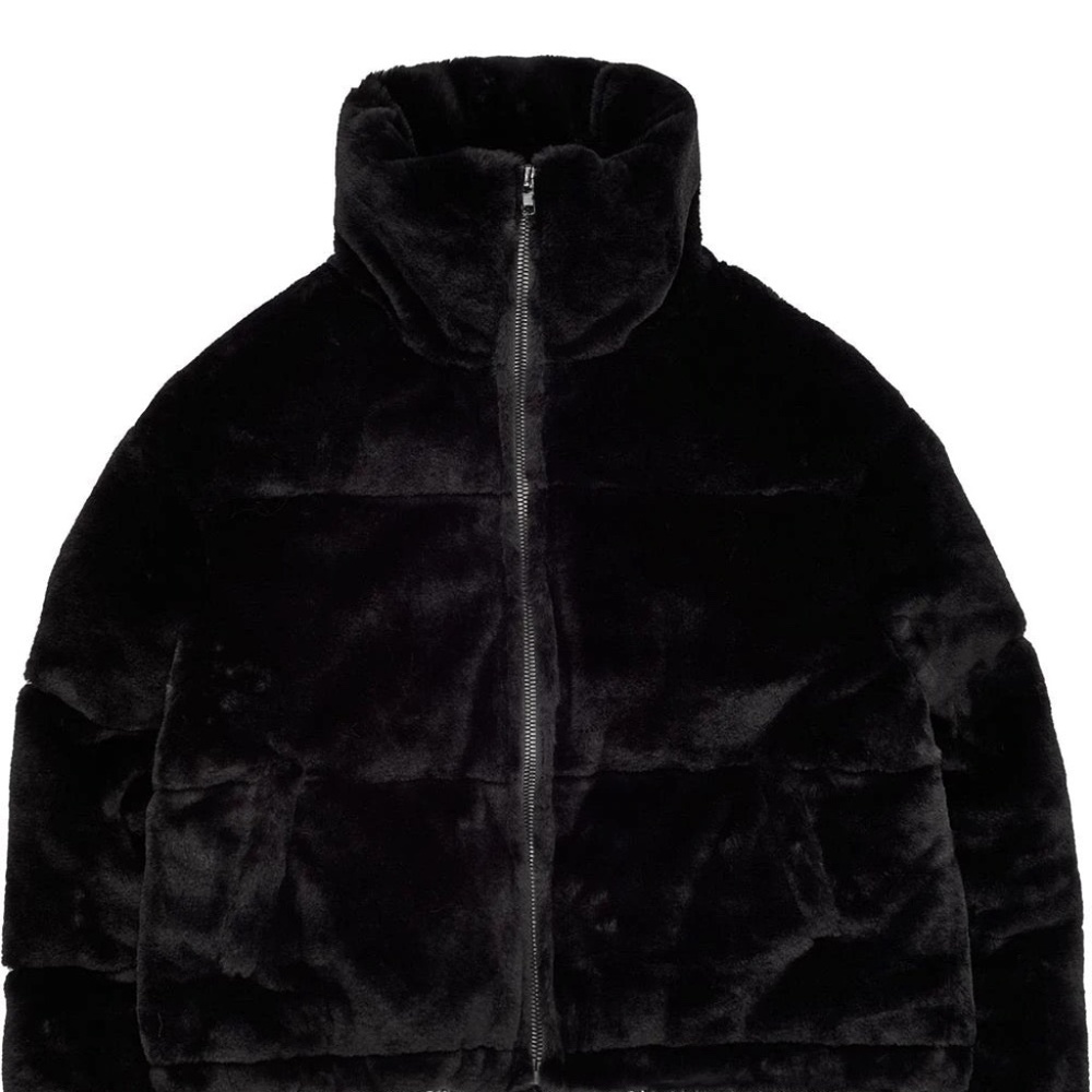 Apparis NWT Velvet Puffer Coat in Black